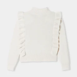 Jacadi Cardigans, Sweaters And Sweatshirts|Girl wool sweater Jacadi soft white