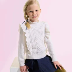Jacadi Cardigans, Sweaters And Sweatshirts|Girl wool sweater Jacadi soft white