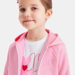 Jacadi Cardigans, Sweaters And Sweatshirts|Girl zip-up sweatshirt Soft Pink