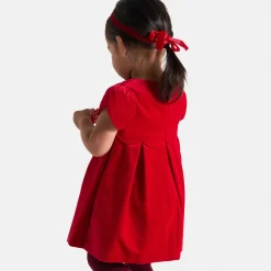 Jacadi Dresses|Holiday velvet baby dress Jacadi Red