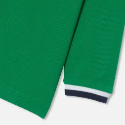 Jacadi Polos And T-Shirts|Long-sleeved baby boy polo shirt Dark green