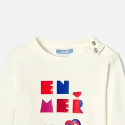 Jacadi Polos And T-Shirts|Long-sleeved baby boy T-shirt Jacadi soft white