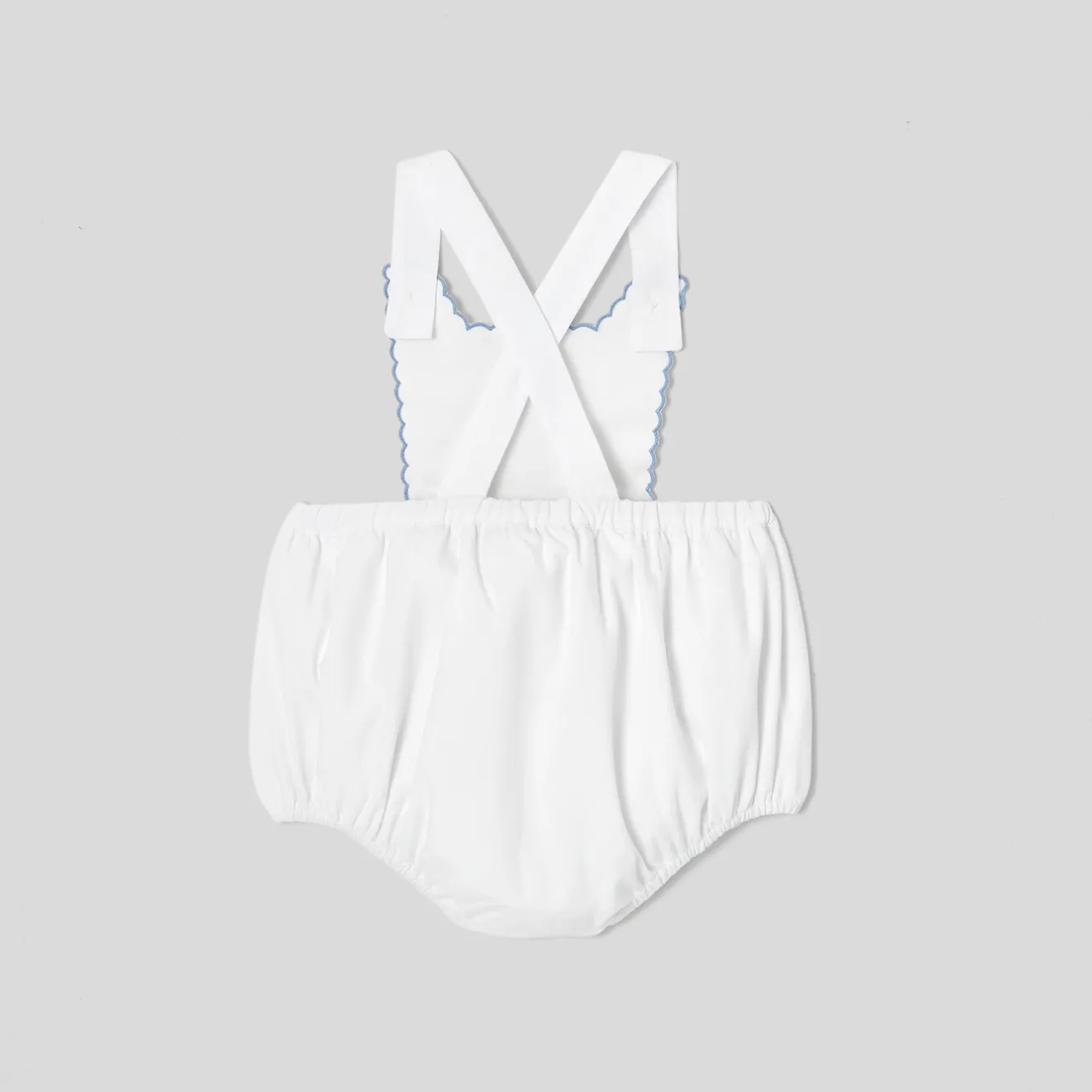 Jacadi Bloomers, Overalls And Sets|My First baby girl romper White/Blue
