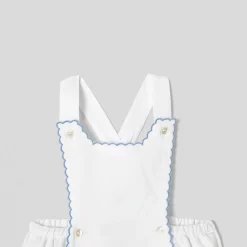 Jacadi Bloomers, Overalls And Sets|My First baby girl romper White/Blue