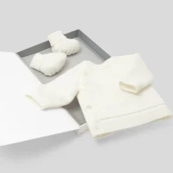 Jacadi Bloomers, Overalls And Sets|Jumpers, Sweatshirts And Cardigans|My First baby wrap sweater Jacadi soft white