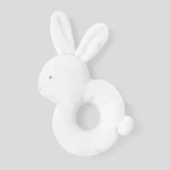 Jacadi Plush And Activity Toys|Plush And Activity Toys|Rabbit rattle Jacadi White
