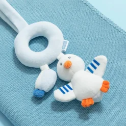Jacadi Plush And Activity Toys|Plush And Activity Toys|Seagull and fish rattle White/Blue