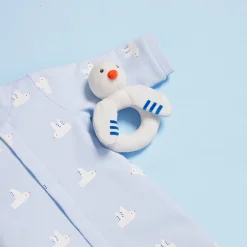 Jacadi Plush And Activity Toys|Plush And Activity Toys|Seagull ring rattle White/Blue