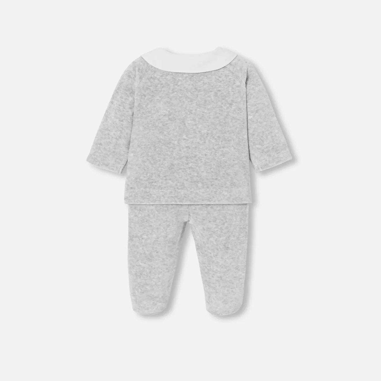 Jacadi Bloomers, Overalls And Sets|Velvet baby comfort set Jacadi light Heather Grey