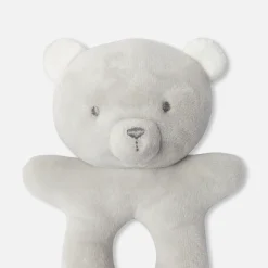 Jacadi Plush And Activity Toys|Plush And Activity Toys|Velvet teddy bear rattle Grey
